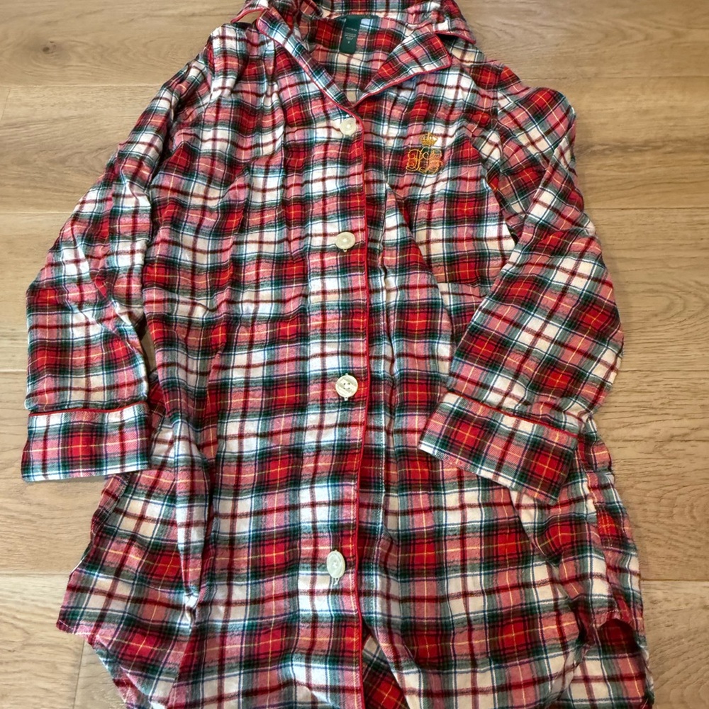 Ralph Lauren Red Plaid Pajama Gown